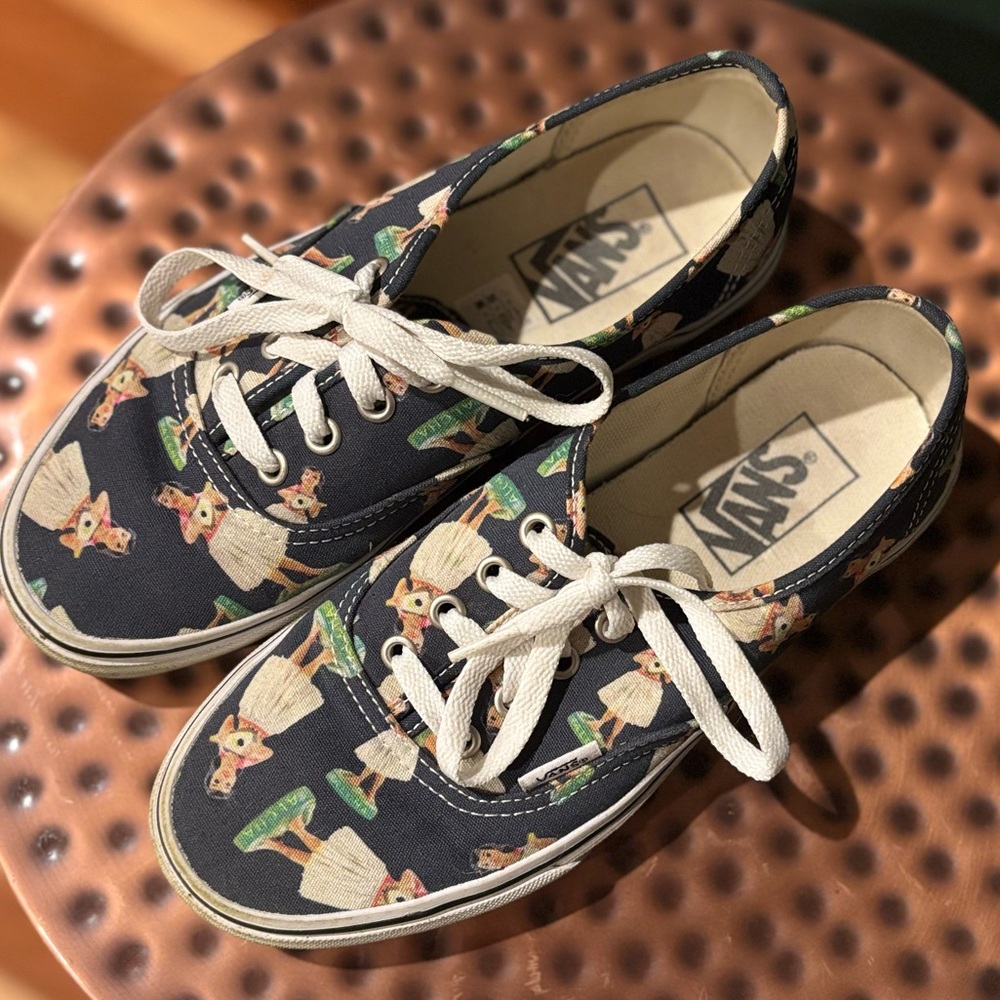 Vans Navy White Hawaiian Hula Girl Authentic Canvas Shoe